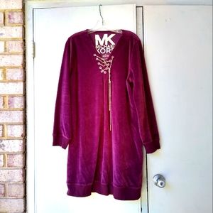 Michael Kors Purple Velvet Mini Dress, size XL